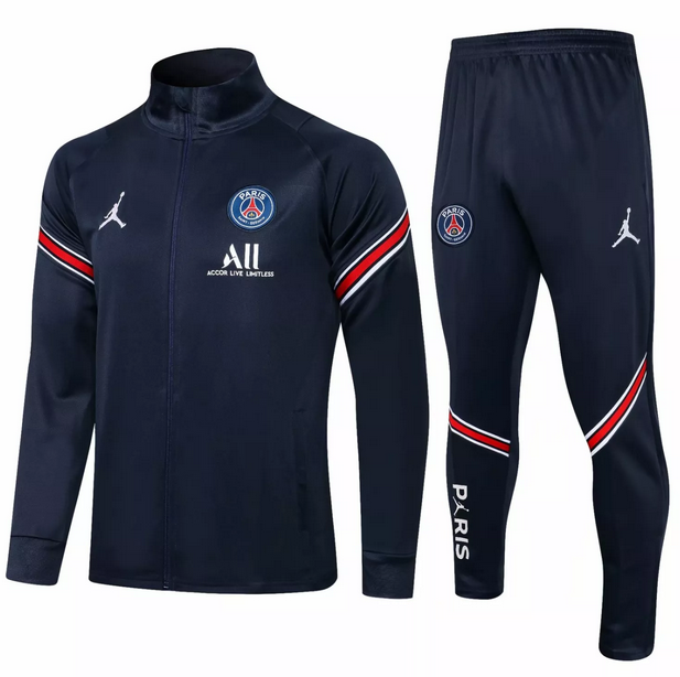 2021/22 PSG x Jordan Navy Training Kits Jacket with Pants